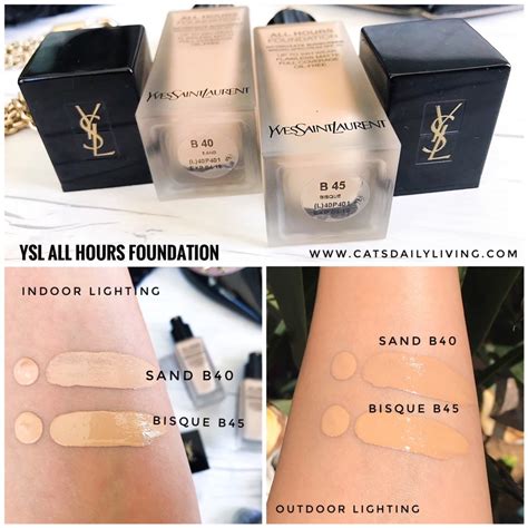 ysl 24 hour foundation swatches